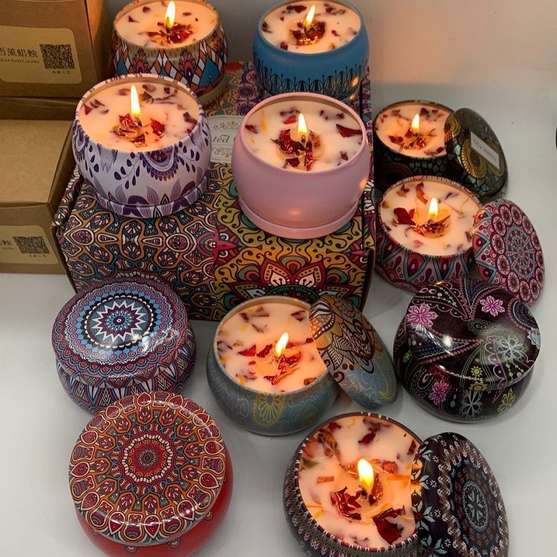 Scented Candle Luxury - 1/4PCS Vintage Scented Candles Soy Wax