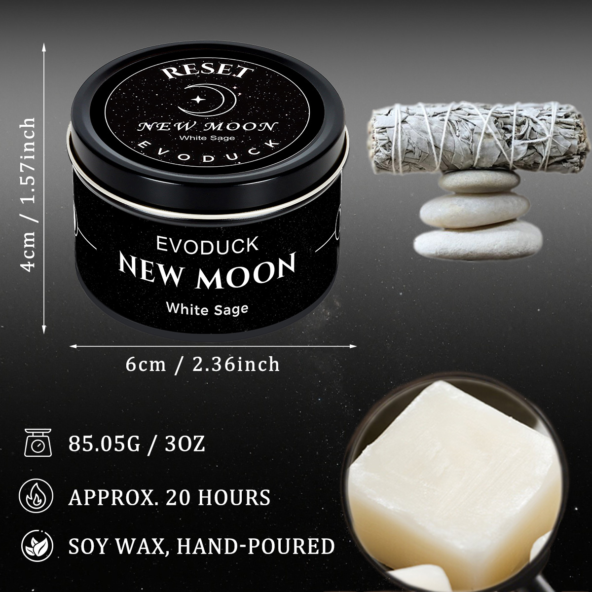1pc New Moon Scented Candles C - Scented Candle Luxury 评论和价格