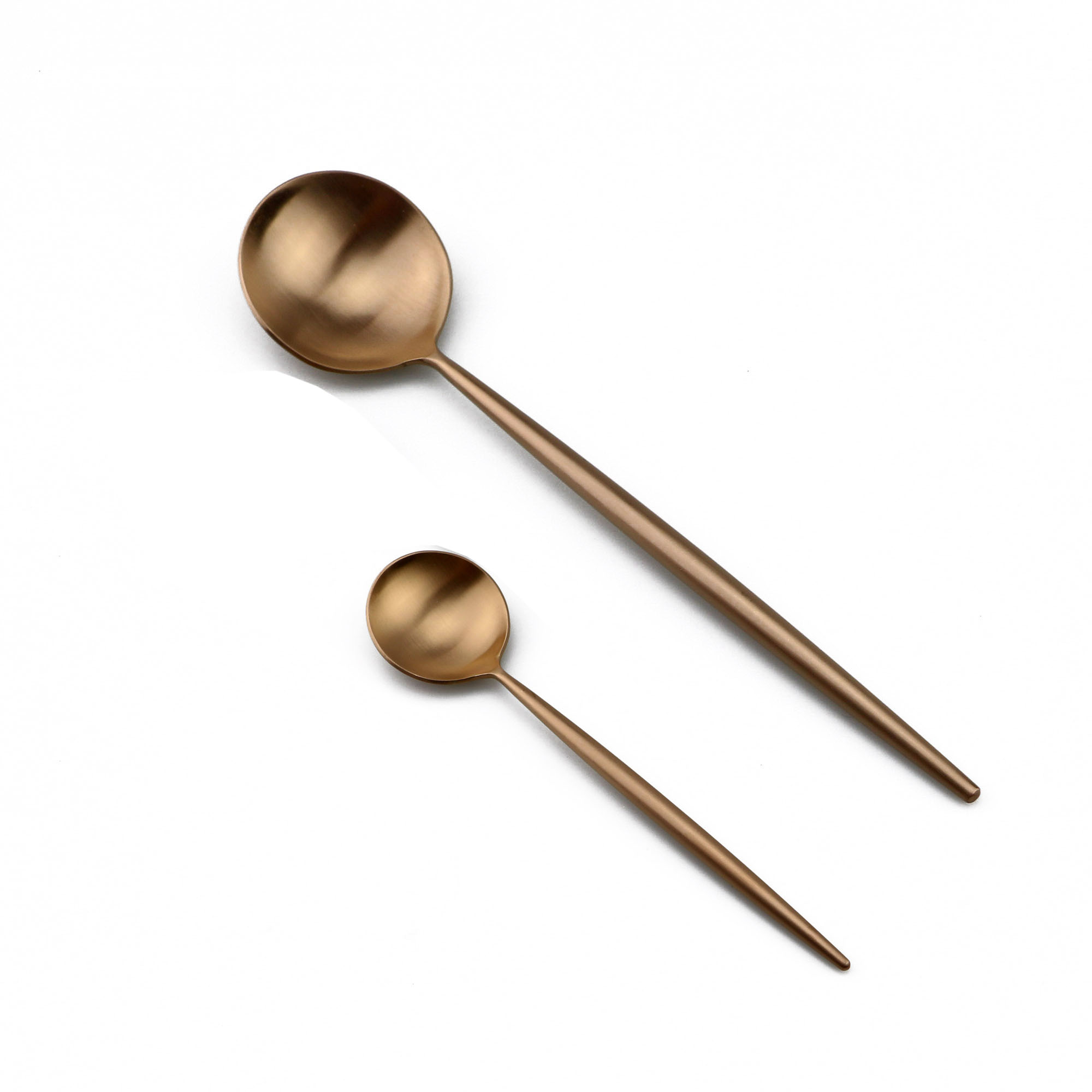 24-Pcs Rose Gold Cutlery Set W - Gold Plated Cutlery 评论和价格