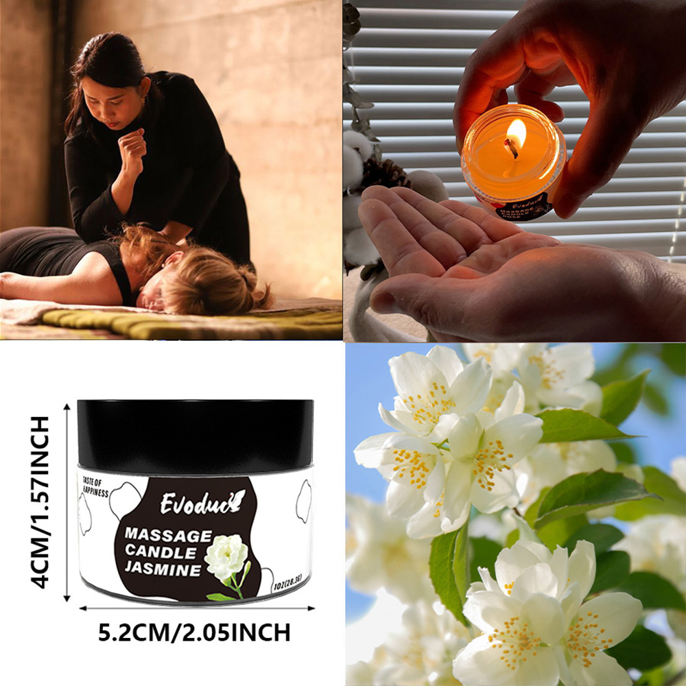 Massage Oil Candle Jasmine Soy - Scented Candle Luxury 评论和价格